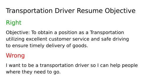 Top 17 Transportation Driver Resume - Transportation Driver Resume Objective QR0S4 