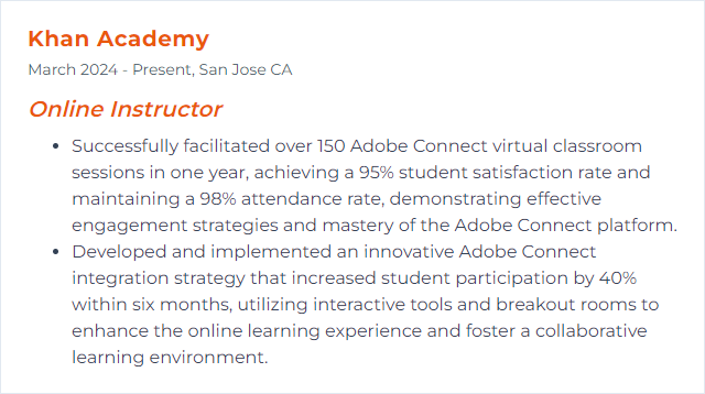 How to Display Adobe Connect facilitation Skills on Your Resume