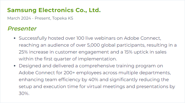 How to Display Adobe Connect Skills on Your Resume