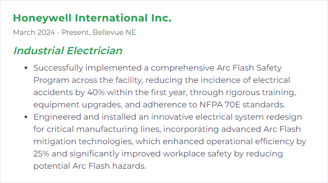 How to Display Arc Flash Safety Skills on Your Resume