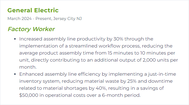 How to Display Assembly Line Efficiency Skills on Your Resume