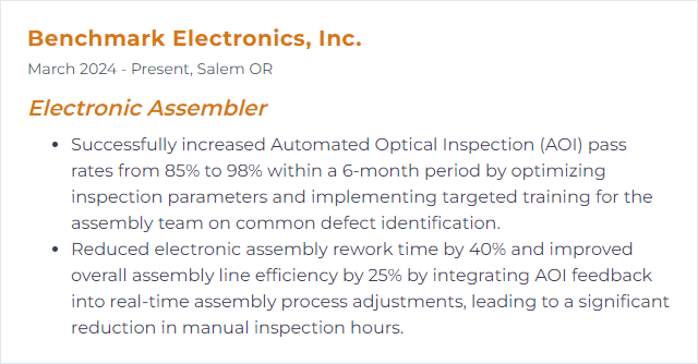 How to Display Automated Optical Inspection (AOI) Skills on Your Resume