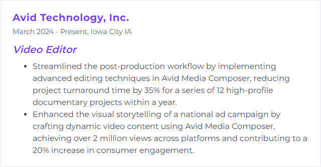 How to Display Avid Media Composer Skills on Your Resume