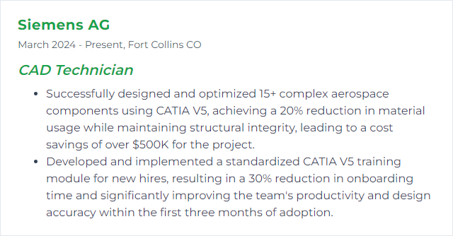 How to Display CATIA Skills on Your Resume