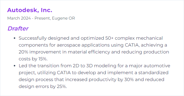 How to Display CATIA Skills on Your Resume