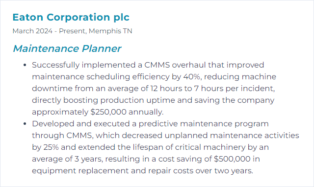 How to Display CMMS (Computerized Maintenance Management System) Skills on Your Resume