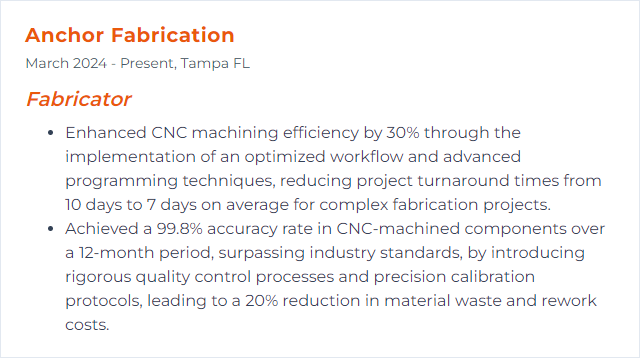 How to Display CNC Machining Skills on Your Resume