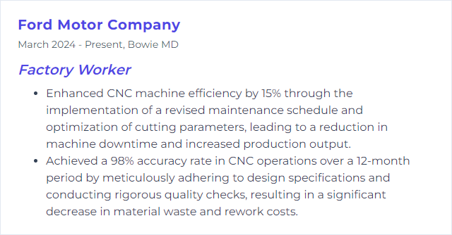 How to Display CNC Operation Skills on Your Resume