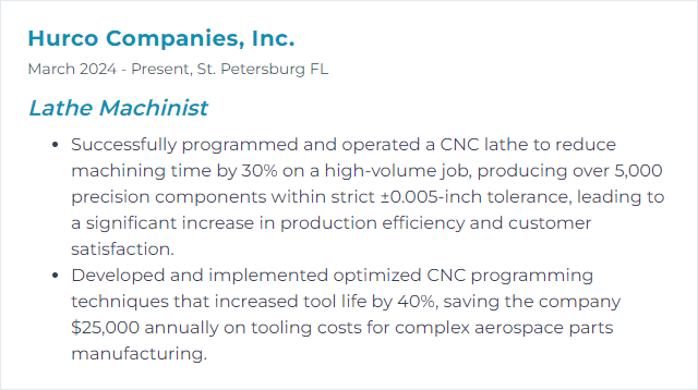 How to Display CNC Programming Skills on Your Resume