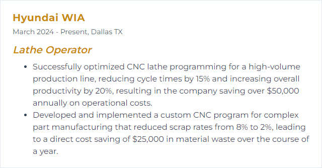 How to Display CNC Programming Skills on Your Resume