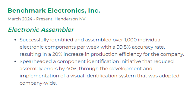 How to Display Component Identification Skills on Your Resume