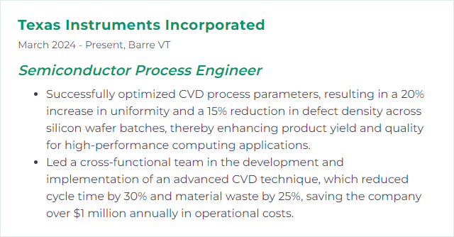 How to Display CVD (Chemical Vapor Deposition) Skills on Your Resume