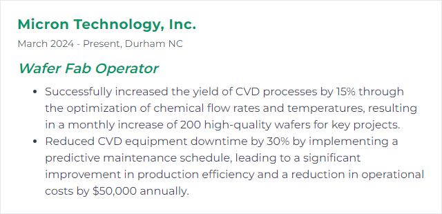 How to Display CVD (Chemical Vapor Deposition) Skills on Your Resume