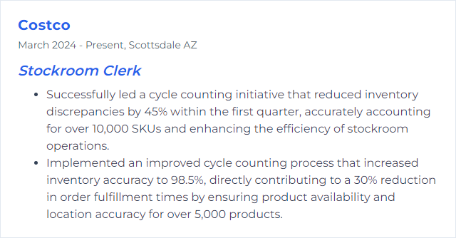 How to Display Cycle Counting Skills on Your Resume