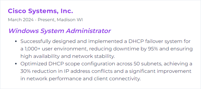 How to Display DHCP Configuration Skills on Your Resume