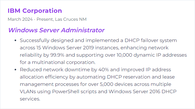 How to Display DHCP Configuration Skills on Your Resume