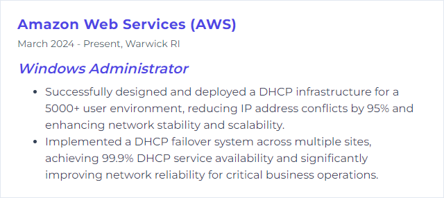 How to Display DHCP (Dynamic Host Configuration Protocol) Skills on Your Resume