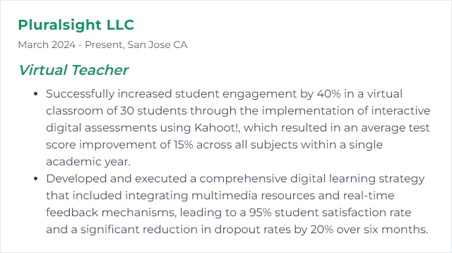 How to Display Digital assessment (e.g., Kahoot!) Skills on Your Resume