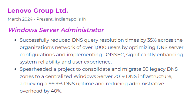 How to Display DNS Management Skills on Your Resume