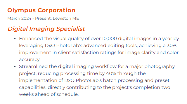 How to Display DxO PhotoLab Skills on Your Resume