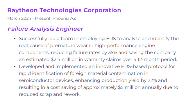 How to Display EDS (Energy Dispersive Spectroscopy) Skills on Your Resume