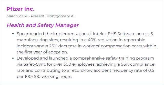 How to Display EHS Software (e.g., Intelex, SafetySync) Skills on Your Resume