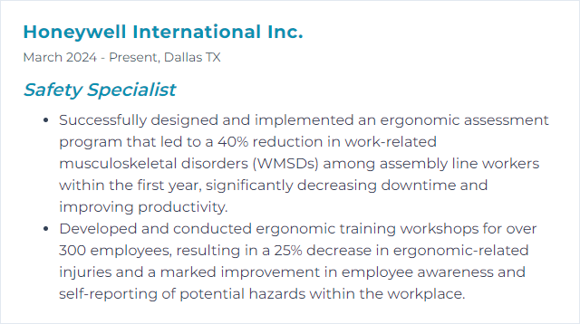 How to Display Ergonomics Skills on Your Resume