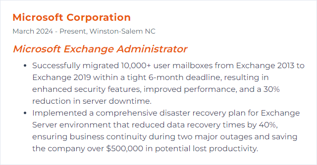 How to Display Exchange Server Skills on Your Resume