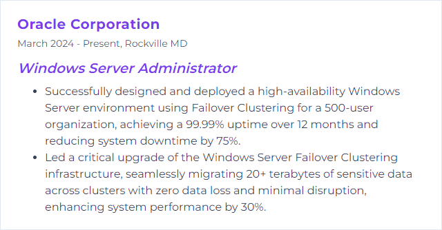 How to Display Failover Clustering Skills on Your Resume