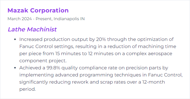 How to Display Fanuc Control Skills on Your Resume
