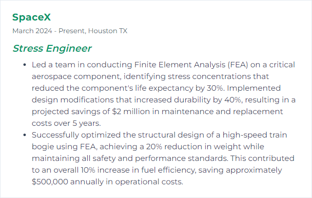 How to Display FEA (Finite Element Analysis) Skills on Your Resume