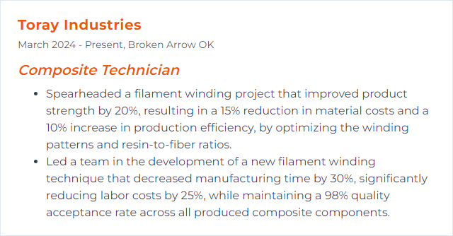 How to Display Filament Winding Skills on Your Resume