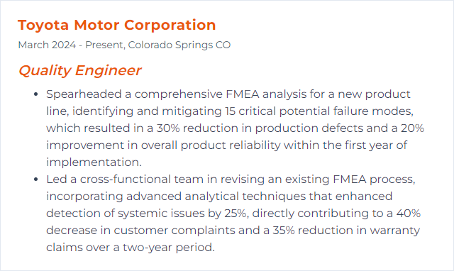 How to Display FMEA (Failure Mode and Effects Analysis) Skills on Your Resume