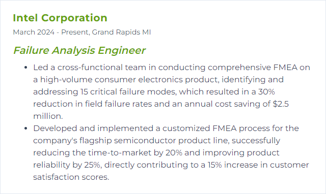 How to Display FMEA (Failure Mode and Effects Analysis) Skills on Your Resume