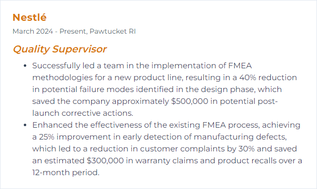 How to Display FMEA (Failure Mode and Effects Analysis) Skills on Your Resume