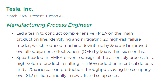 How to Display FMEA (Failure Modes and Effects Analysis) Skills on Your Resume