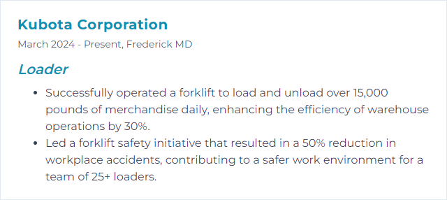 How to Display Forklift Operation Skills on Your Resume