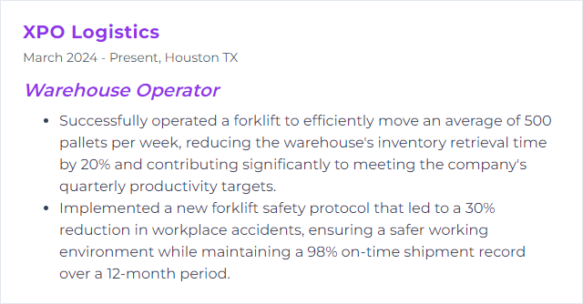 How to Display Forklift Operation Skills on Your Resume