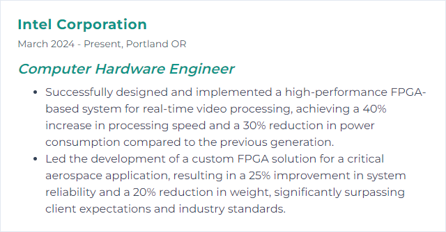 How to Display FPGA Design Skills on Your Resume