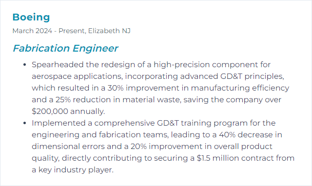 How to Display GD&T (Geometric Dimensioning and Tolerancing) Skills on Your Resume