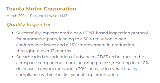 How to Display GD&T (Geometric Dimensioning and Tolerancing) Skills on Your Resume