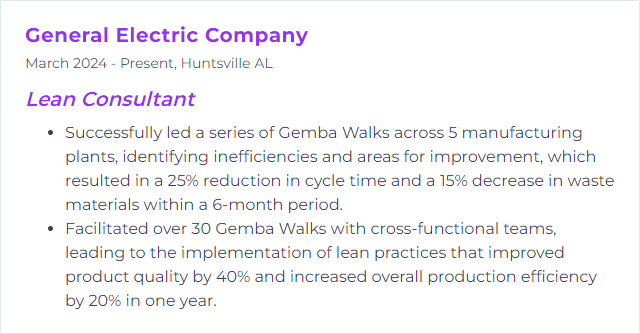 How to Display Gemba Walk Skills on Your Resume