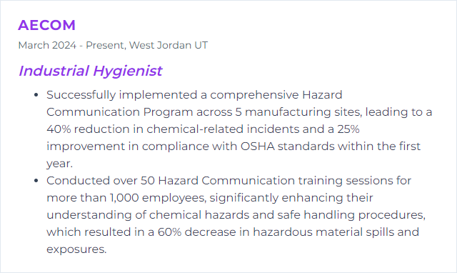 How to Display Hazard Communication Skills on Your Resume