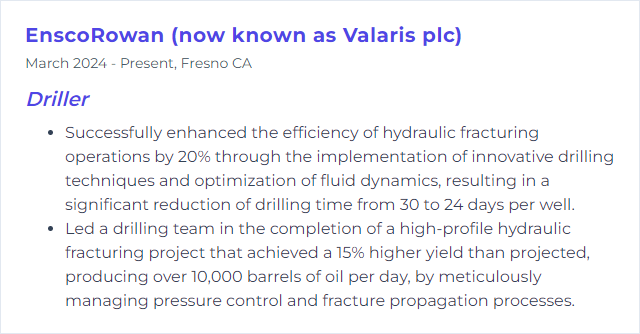 How to Display Hydraulic Fracturing Skills on Your Resume