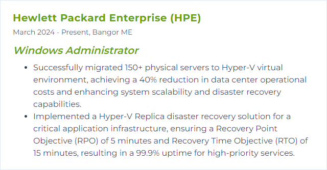 How to Display Hyper-V Skills on Your Resume