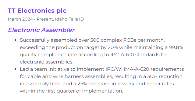 How to Display IPC Standards Skills on Your Resume