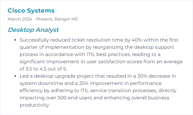 How to Display ITIL Framework Skills on Your Resume