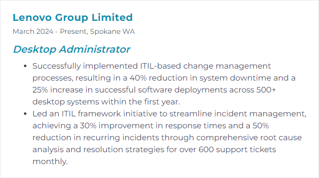 How to Display ITIL Skills on Your Resume