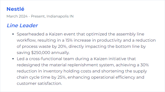 How to Display Kaizen Events Skills on Your Resume