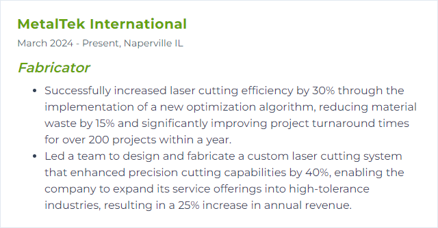 How to Display Laser Cutting Skills on Your Resume